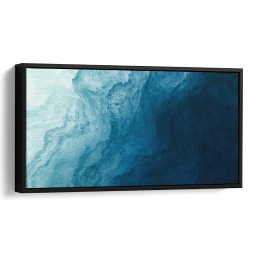 1 26 لوحة جدارية - تدرجات الامواج الزرقاء