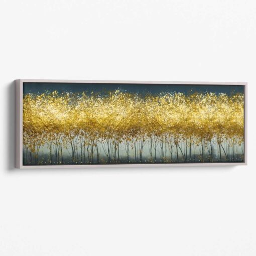 4 1 لوحة جدارية أشجار ذات أوراق ذهبية