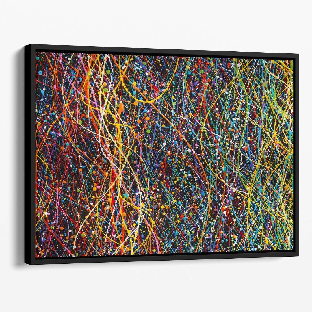 1 20 لوحة جدارية - خطوط ملونة