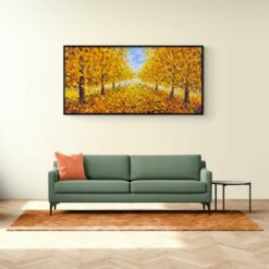 4 24 لوحة جدارية - أشجار وأوراق الخريف