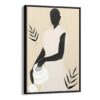 1 4 لوحة جدارية - فن بوهيمي إمراة تحمل وعاء