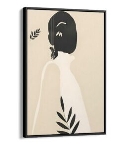 لوحة جدارية – فن بوهيمي إمراة تنظر جانباً