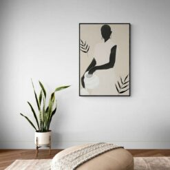 5 1 لوحة جدارية - فن بوهيمي إمراة تحمل وعاء