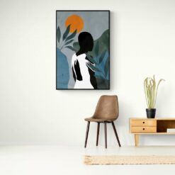 لوحة جدارية – فن بوهيمي امراة تنظر إلى الخلف