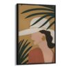 لوحة جدارية – فن بوهيمي امراة تنظر جانباً (6)