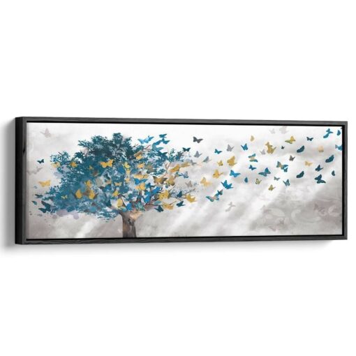1 5 لوحة جدارية - فن تجريدي شجرة وفراشات