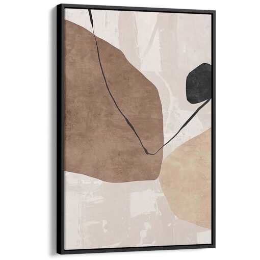 侘寂风抽象装饰画（Wabi sabi abstract wall picture） 91x61 black angled لوحة جدارية - انسياب