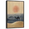 moha95 a camel in the desert sand dunes muted colors sref b5675fbasdasd9 d7c1 42ae 89e8 6e1924730904 2 91 61 black angled لوحة جدارية - جمل